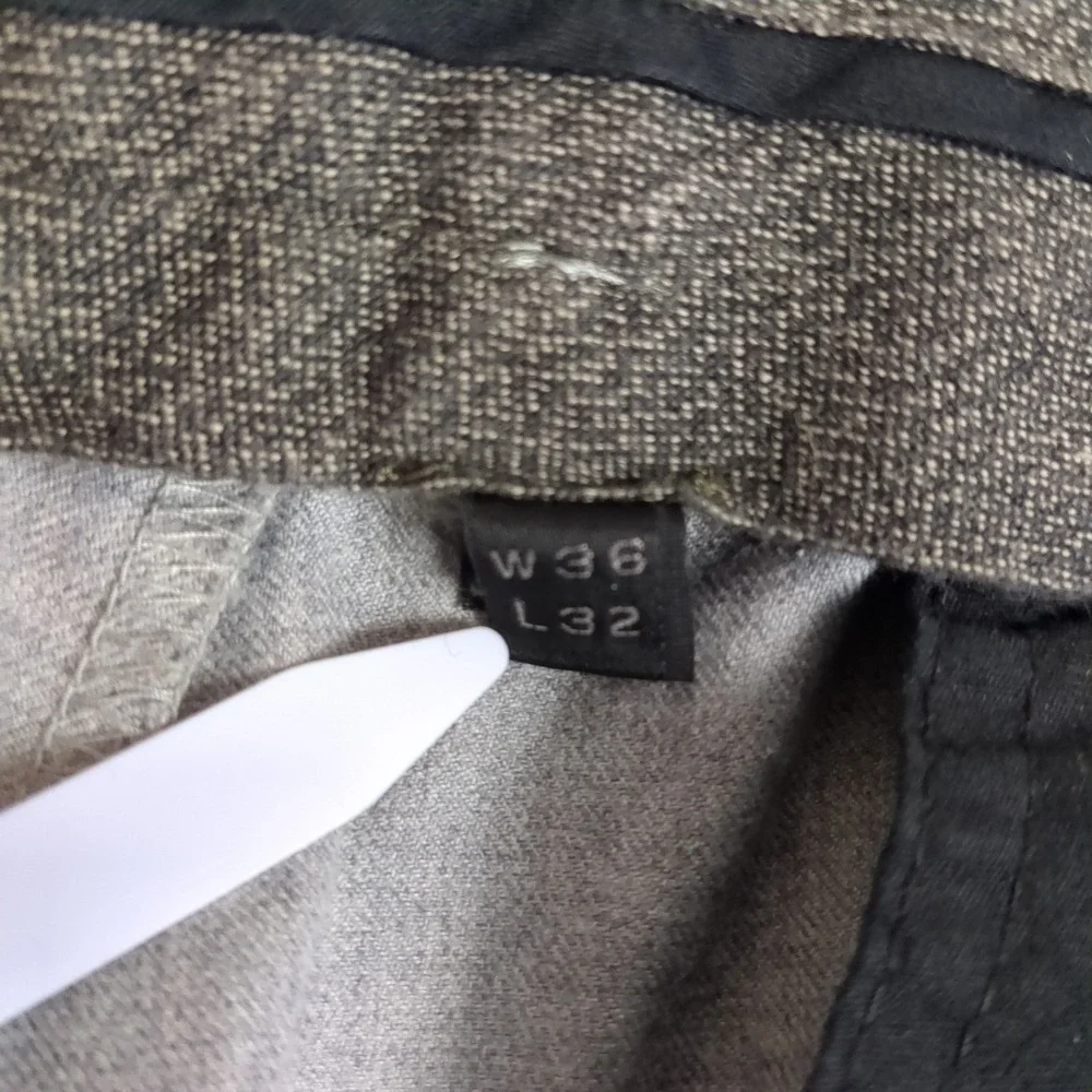 J.Crew Bowery Slim Fit Dress Pants Mens 36x32 Heather Gray Textured Trousers
